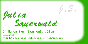 julia sauerwald business card